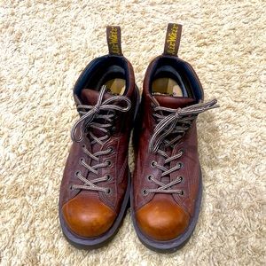 Dr. Martens Brown Leather Lace Up Low Top Boots style 8287